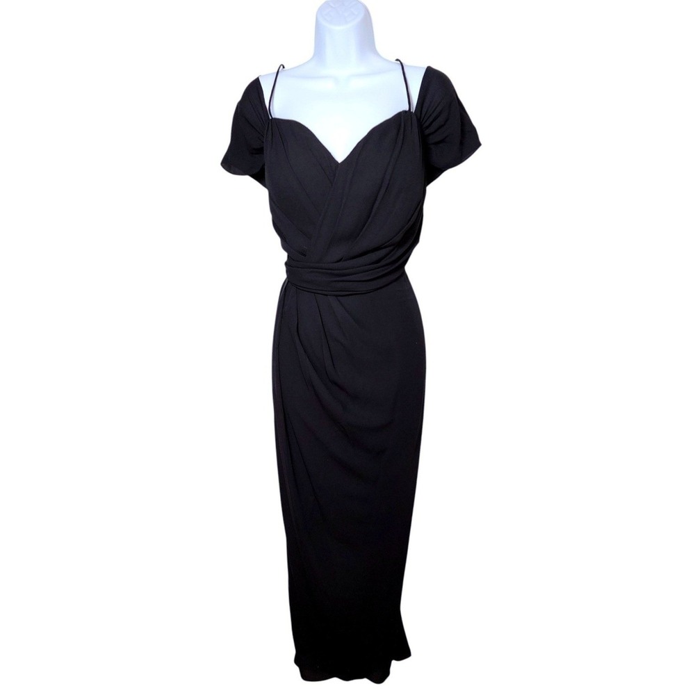 City Chic Entwine Maxi Dress Size‎ 14 Black Off Shoulder Formal Gown